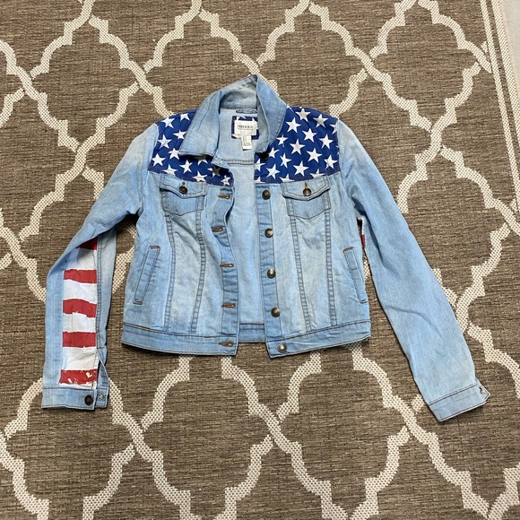 Forever 21 Jackets & Coats American Flag Jean Jacket Poshmark